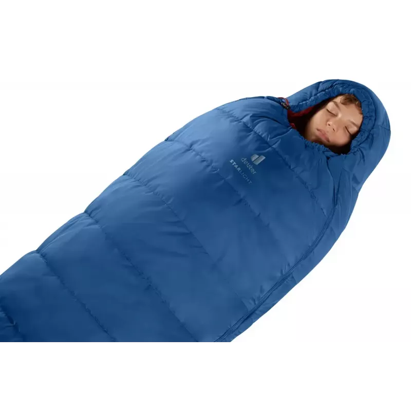 Deuter Starlight saco de dormir infantil, 130–170 cm, nightblue/redwood