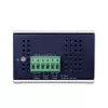 PLANET IGUP-2205AT convertidor de medios industrial, 2 puertos 100/1000X SFP a 2 puertos 10/100/1000T, PoE 90 W, 12-48 V, metálico, azul