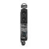Protección contra sobretensiones QOLTEC 50104 — 4 tomas de corriente AC, 230 V, cable de 1,5 m, negro