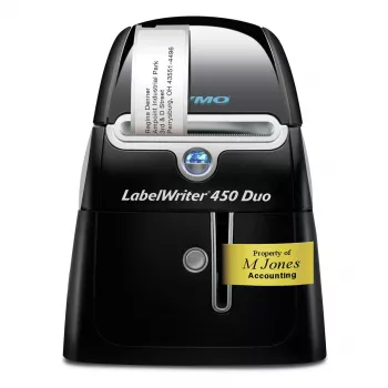 Impresora de etiquetas DYMO LabelWriter 450 Duo | Impresora de etiquetas de termoimpresión directa | Impresión rápida de etiquetas, códigos de barras y más | Imprime tanto etiquetas LW como etiquetas de plástico D1