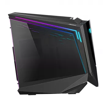 Caja de PC GIGABYTE AORUS C700 GLASS – Full-Tower, compatible con hasta E-ATX y radiadores de 420 mm, 5 ventiladores de 120 mm preinstalados, USB 3.1 Type-C, RGB Fusion