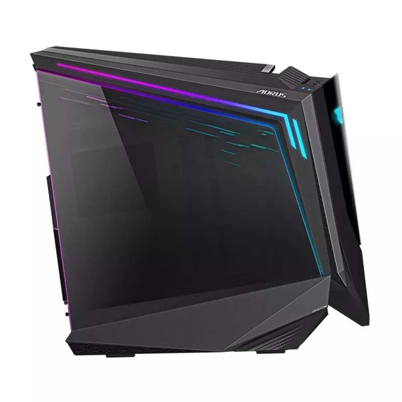 Caja de PC GIGABYTE AORUS C700 GLASS – Full-Tower, compatible con hasta E-ATX y radiadores de 420 mm, 5 ventiladores de 120 mm preinstalados, USB 3.1 Type-C, RGB Fusion