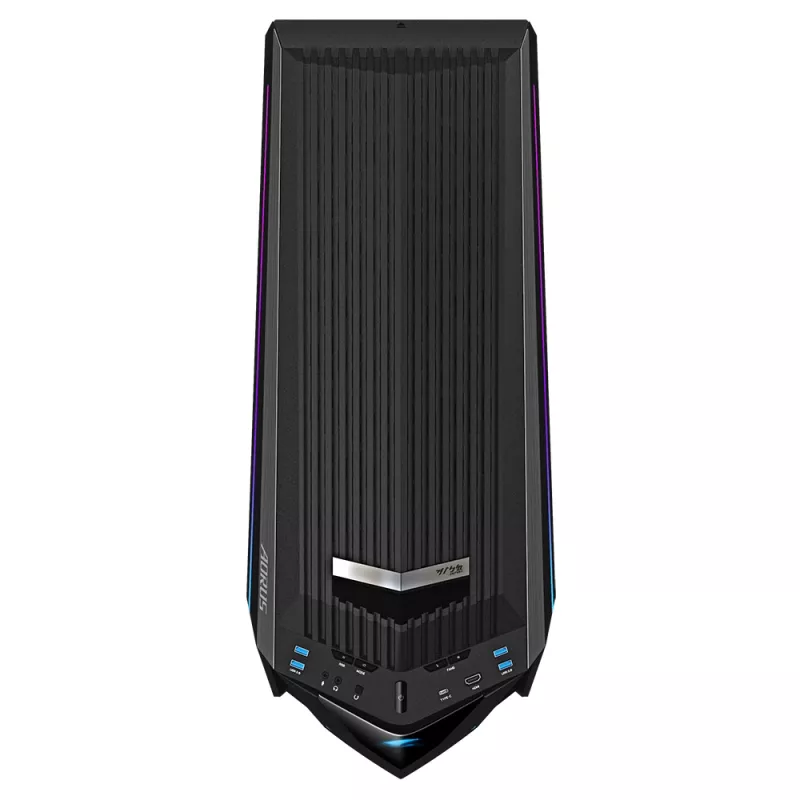 Caja de PC GIGABYTE AORUS C700 GLASS – Full-Tower, compatible con hasta E-ATX y radiadores de 420 mm, 5 ventiladores de 120 mm preinstalados, USB 3.1 Type-C, RGB Fusion