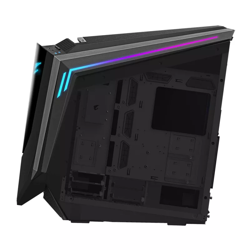 Caja de PC GIGABYTE AORUS C700 GLASS – Full-Tower, compatible con hasta E-ATX y radiadores de 420 mm, 5 ventiladores de 120 mm preinstalados, USB 3.1 Type-C, RGB Fusion