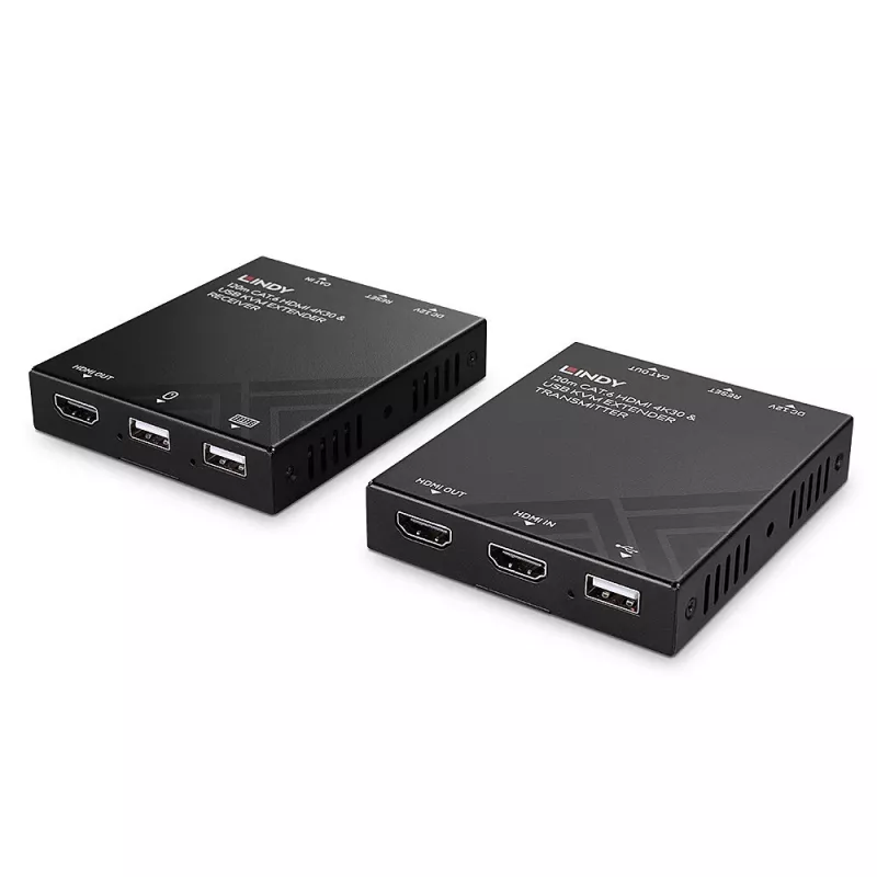Extensor KVM Lindy 120 m Cat.6 HDMI y USB transmisor y receptor