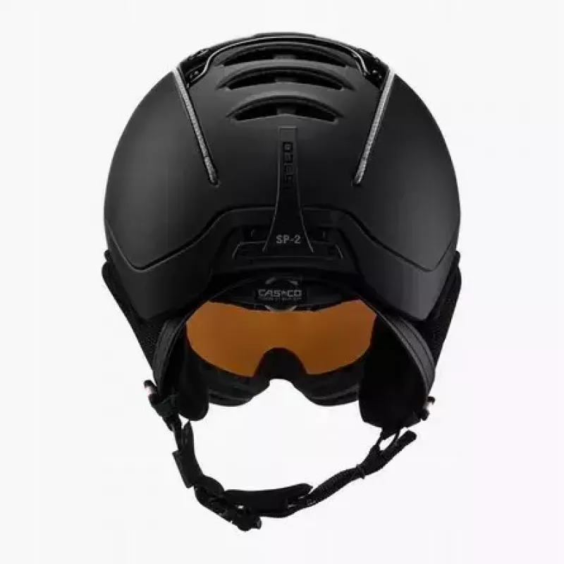 Casco de esquí Casco SP-2 Carbonic Visor, talla M (55–57 cm), negro