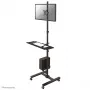 Neomounts FPMA-MOBILE1700 puesto de trabajo móvil, 10-32 pulgadas (25,4-81,3 cm), máx. 8 kg, VESA 75x75-100x100, altura 94-175 cm, acero, negro