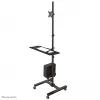 Neomounts FPMA-MOBILE1700 puesto de trabajo móvil, 10-32 pulgadas (25,4-81,3 cm), máx. 8 kg, VESA 75x75-100x100, altura 94-175 cm, acero, negro