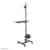 Neomounts FPMA-MOBILE1700 puesto de trabajo móvil, 10-32 pulgadas (25,4-81,3 cm), máx. 8 kg, VESA 75x75-100x100, altura 94-175 cm, acero, negro