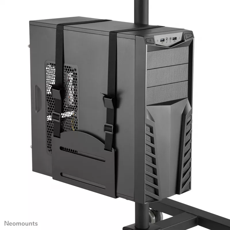 Neomounts FPMA-MOBILE1700 puesto de trabajo móvil, 10-32 pulgadas (25,4-81,3 cm), máx. 8 kg, VESA 75x75-100x100, altura 94-175 cm, acero, negro