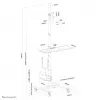 Neomounts FPMA-MOBILE1700 puesto de trabajo móvil, 10-32 pulgadas (25,4-81,3 cm), máx. 8 kg, VESA 75x75-100x100, altura 94-175 cm, acero, negro