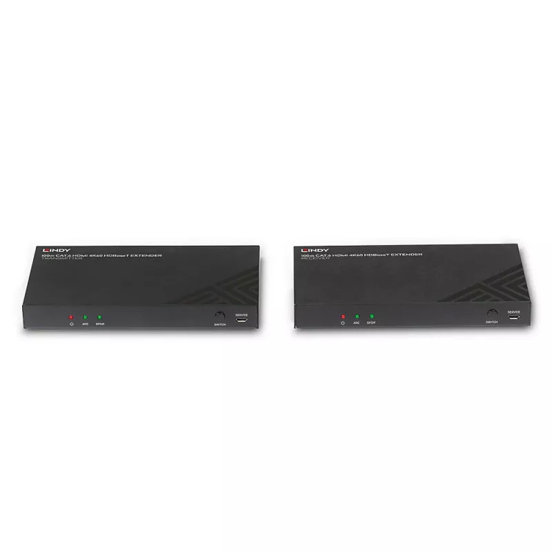 Set extensor HDMI transmisor y receptor Lindy 100 m Cat.6 4K60 Audio IR RS-232