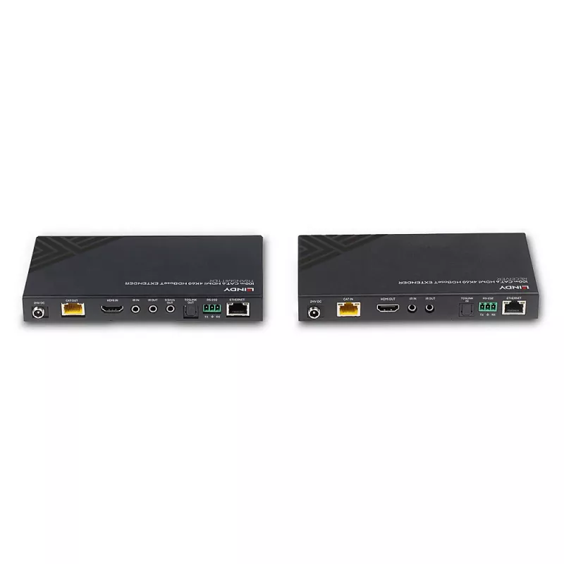 Set extensor HDMI transmisor y receptor Lindy 100 m Cat.6 4K60 Audio IR RS-232