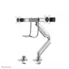 Brazo de monitor Neomounts NM-D775DXSILVER 10-32 pulgadas - resorte de gas - Topfix - tope de 180°