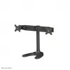 Neomounts FPMA-D700DD soporte de escritorio para dos monitores, articulado, 19-30 pulgadas (48,3-76,2 cm), 8 kg por pantalla, VESA 75x75-100x100, base/pasacables, negro
