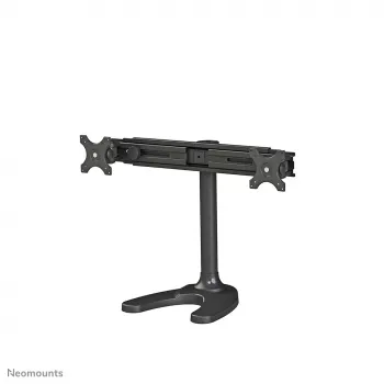 Neomounts FPMA-D700DD soporte de escritorio para dos monitores, articulado, 19-30 pulgadas (48,3-76,2 cm), 8 kg por pantalla, VESA 75x75-100x100, base/pasacables, negro