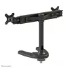 Neomounts FPMA-D700DD soporte de escritorio para dos monitores, articulado, 19-30 pulgadas (48,3-76,2 cm), 8 kg por pantalla, VESA 75x75-100x100, base/pasacables, negro