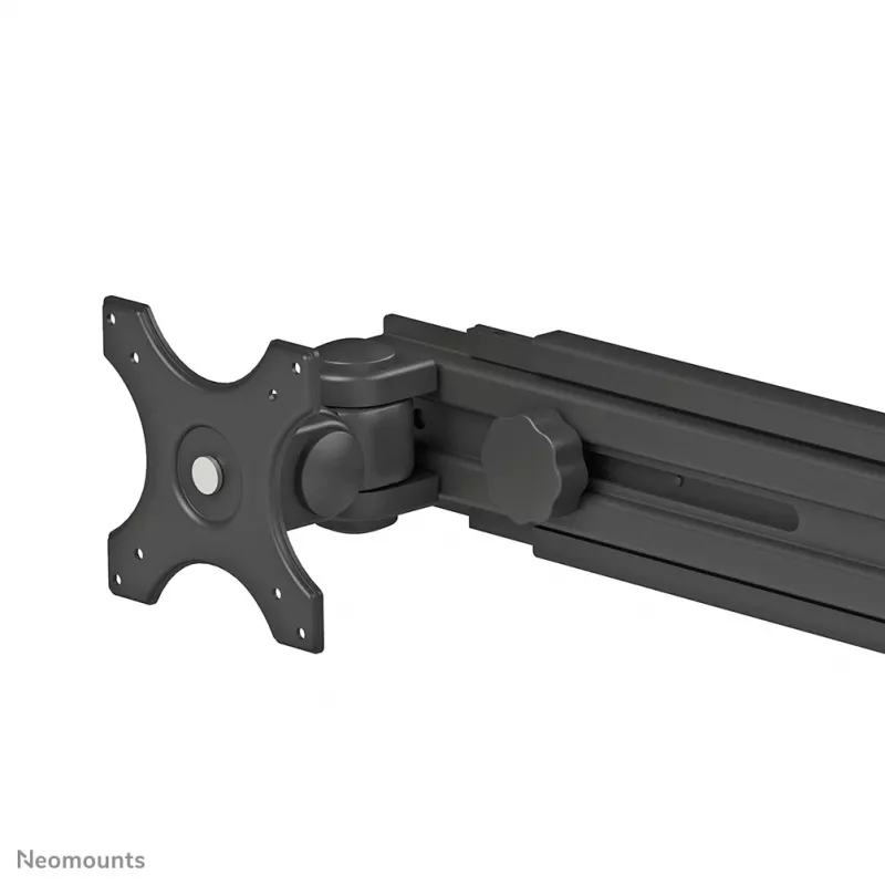 Neomounts FPMA-D700DD soporte de escritorio para dos monitores, articulado, 19-30 pulgadas (48,3-76,2 cm), 8 kg por pantalla, VESA 75x75-100x100, base/pasacables, negro