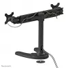 Neomounts FPMA-D700DD soporte de escritorio para dos monitores, articulado, 19-30 pulgadas (48,3-76,2 cm), 8 kg por pantalla, VESA 75x75-100x100, base/pasacables, negro