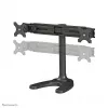 Neomounts FPMA-D700DD soporte de escritorio para dos monitores, articulado, 19-30 pulgadas (48,3-76,2 cm), 8 kg por pantalla, VESA 75x75-100x100, base/pasacables, negro