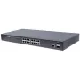 Switch gestionado web Intellinet 16 puertos Gigabit Ethernet PoE+ con 2 puertos SFP, compatible con IEEE 802.3at/af Power over Ethernet (PoE+/PoE), 374 W, Endspan, montaje en rack de 19 pulgadas