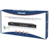 Switch gestionado web Intellinet 16 puertos Gigabit Ethernet PoE+ con 2 puertos SFP, compatible con IEEE 802.3at/af Power over Ethernet (PoE+/PoE), 374 W, Endspan, montaje en rack de 19 pulgadas