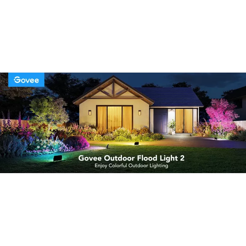 Govee H8057 focos de exterior 2, 4 unidades, Wi-Fi/Bluetooth, RGBWW, IP66