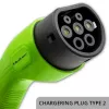 Qoltec 52471 cargador móvil para coches eléctricos 2 en 1, Type 2, 7 kW, 230 V, CEE 5 polos