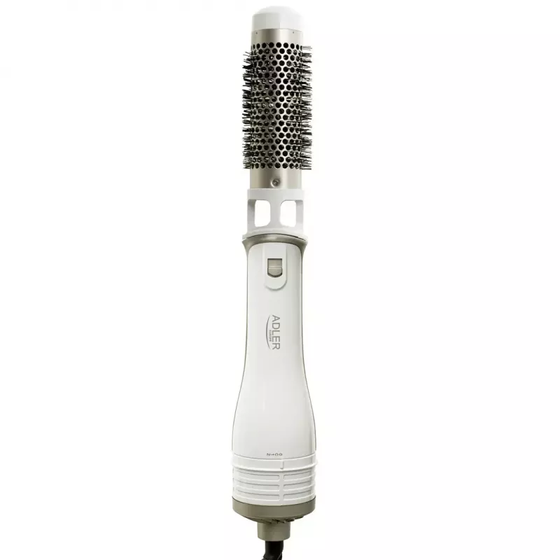 Adler AD 2027 rizador-secador 5 en 1, 1200 W, 2 niveles de calor, 5 accesorios con revestimiento cerámico, blanco/champán