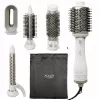 Adler AD 2027 rizador-secador 5 en 1, 1200 W, 2 niveles de calor, 5 accesorios con revestimiento cerámico, blanco/champán