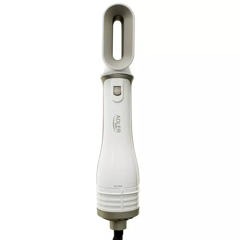 Adler AD 2027 rizador-secador 5 en 1, 1200 W, 2 niveles de calor, 5 accesorios con revestimiento cerámico, blanco/champán