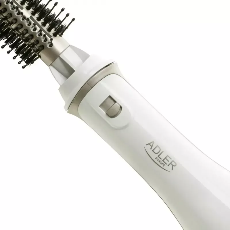 Adler AD 2027 rizador-secador 5 en 1, 1200 W, 2 niveles de calor, 5 accesorios con revestimiento cerámico, blanco/champán