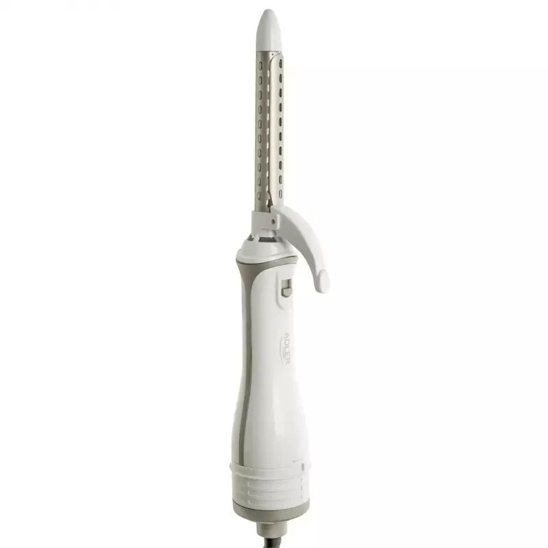Adler AD 2027 rizador-secador 5 en 1, 1200 W, 2 niveles de calor, 5 accesorios con revestimiento cerámico, blanco/champán