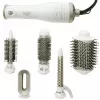 Adler AD 2027 rizador-secador 5 en 1, 1200 W, 2 niveles de calor, 5 accesorios con revestimiento cerámico, blanco/champán