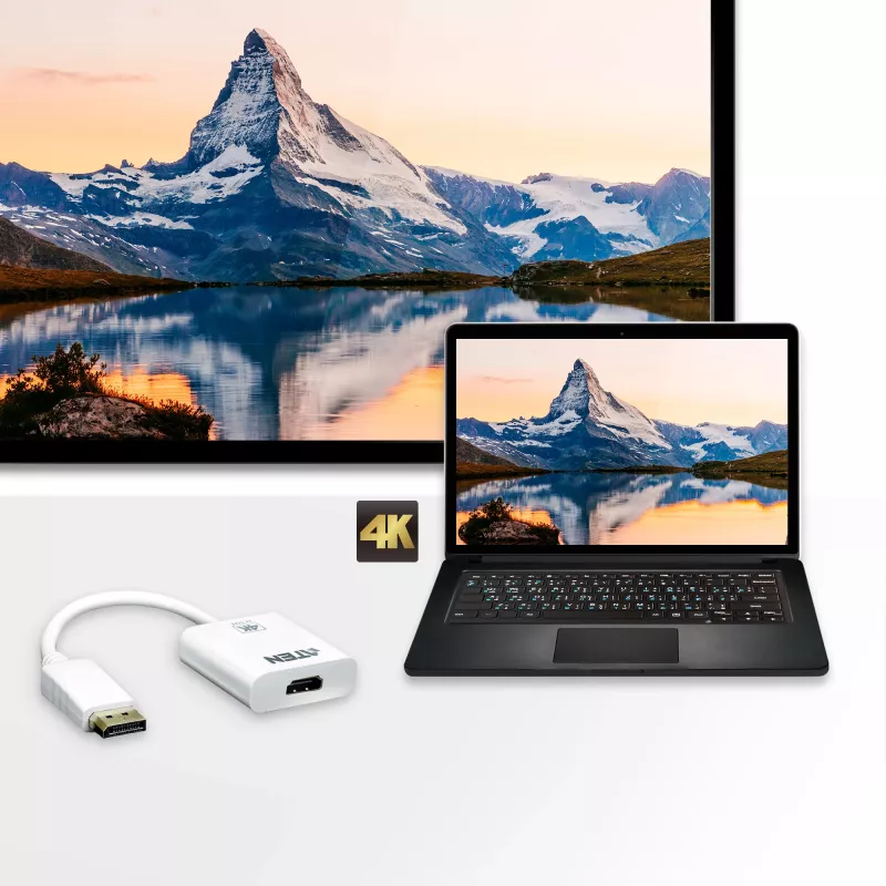 Convertidor activo DisplayPort a HDMI ATEN 4K, 3D, hasta 3840 x 2160 @30Hz