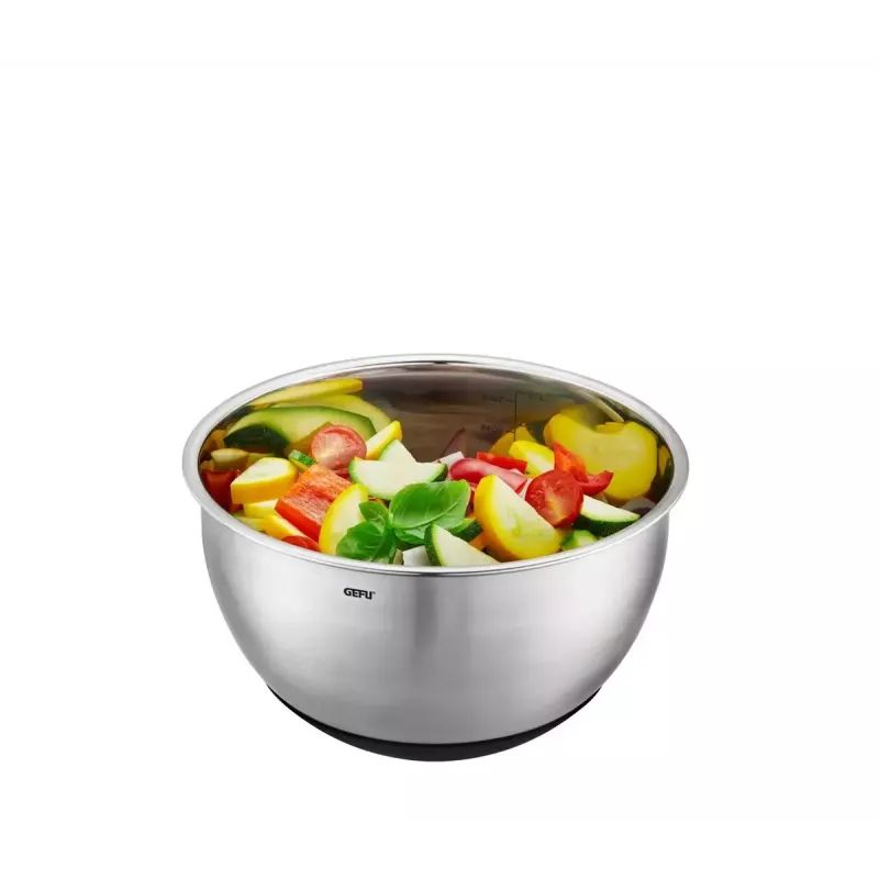 Set GEFU de 2 cuencos con tapas G-35055 — cuencos de plástico apilables y duraderos para mezclar/almacenar