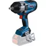 Bosch GDS 18V-1000 Professional BITURBO 06019J8300 llave de impacto inalámbrica, 18 V, 1/2", sin batería ni cargador, azul/negro