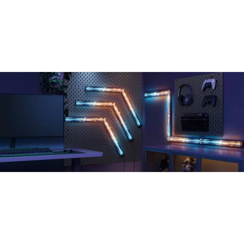 Lámpara de pared inteligente Govee Gaming Wall Lights (4+1) – WLAN/Bluetooth, multicolor, 4 uds., 370×45×30 mm
