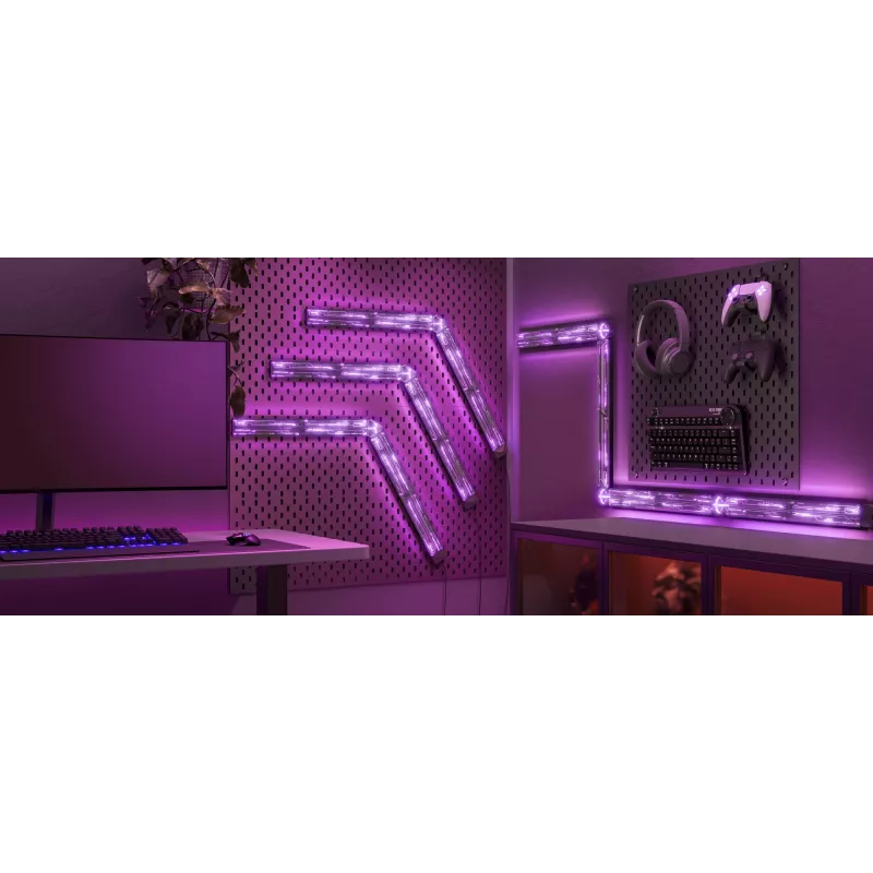 Lámpara de pared inteligente Govee Gaming Wall Lights (4+1) – WLAN/Bluetooth, multicolor, 4 uds., 370×45×30 mm
