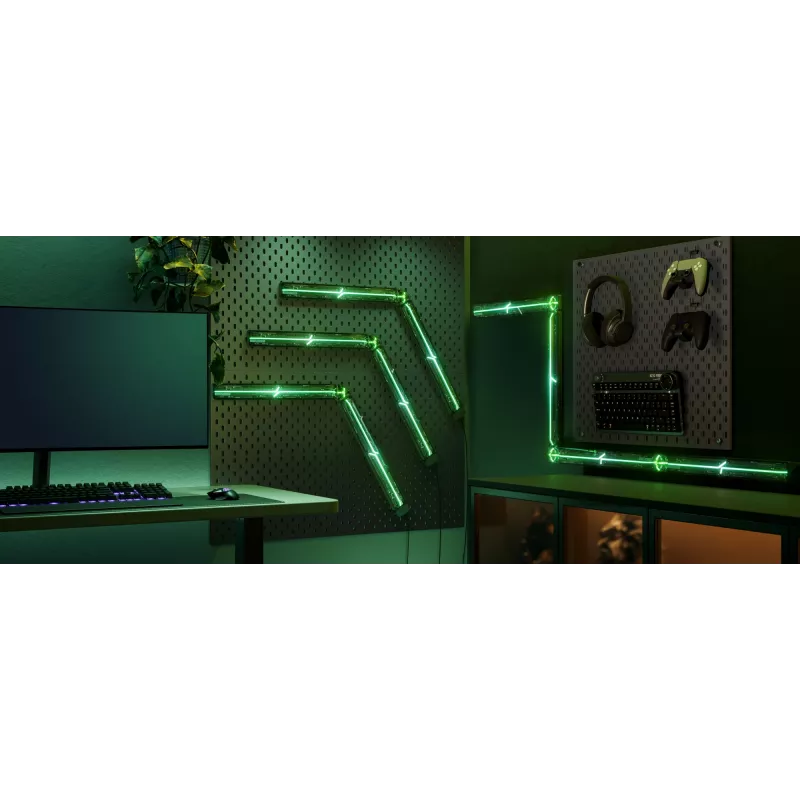 Lámpara de pared inteligente Govee Gaming Wall Lights (4+1) – WLAN/Bluetooth, multicolor, 4 uds., 370×45×30 mm
