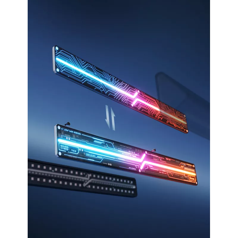 Lámpara de pared inteligente Govee Gaming Wall Lights (4+1) – WLAN/Bluetooth, multicolor, 4 uds., 370×45×30 mm