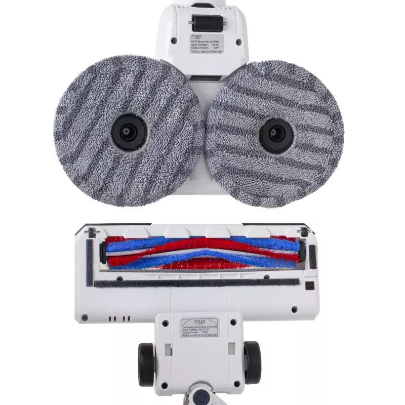 Aspirador de batería Adler AD 7064 2en1 – 350 W máx, 13.000 Pa de succión, batería de 2000 mAh, limpieza en seco y húmedo, 0,6 l de polvo, 0,15 l de agua, pantalla táctil LED, 4 modos