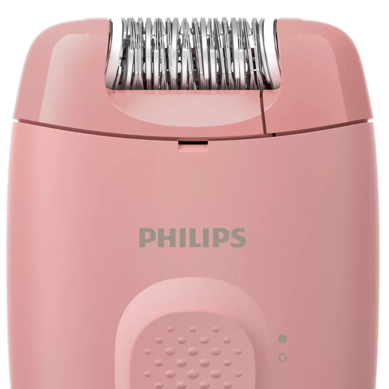 Depiladora Philips BRE227/00 con cable rosa — función de masaje, alimentación por red, con cepillo de limpieza