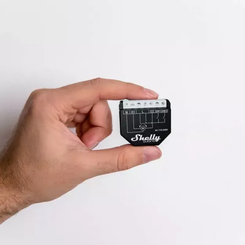Relé inteligente Shelly Wave Shutter negro 10 A 110–230 V, alcance máx. 40 m, 25 dBmW