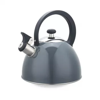 Hervidor eléctrico Maestro MR-1302-Gris 2,5 l acero inoxidable, carcasa gris, silbato, asa que no se calienta