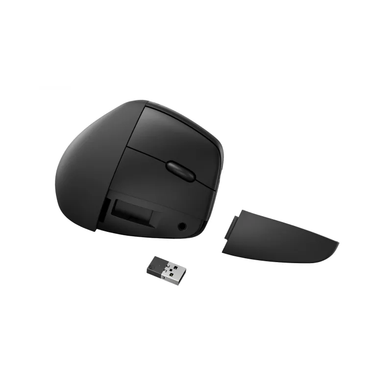 HP 925 Ratón vertical ergonómico, diestro, diseño vertical, RF Wireless + Bluetooth, 4000 DPI, Negro
