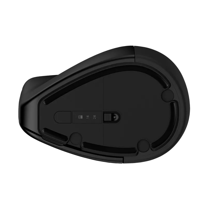 HP 925 Ratón vertical ergonómico, diestro, diseño vertical, RF Wireless + Bluetooth, 4000 DPI, Negro