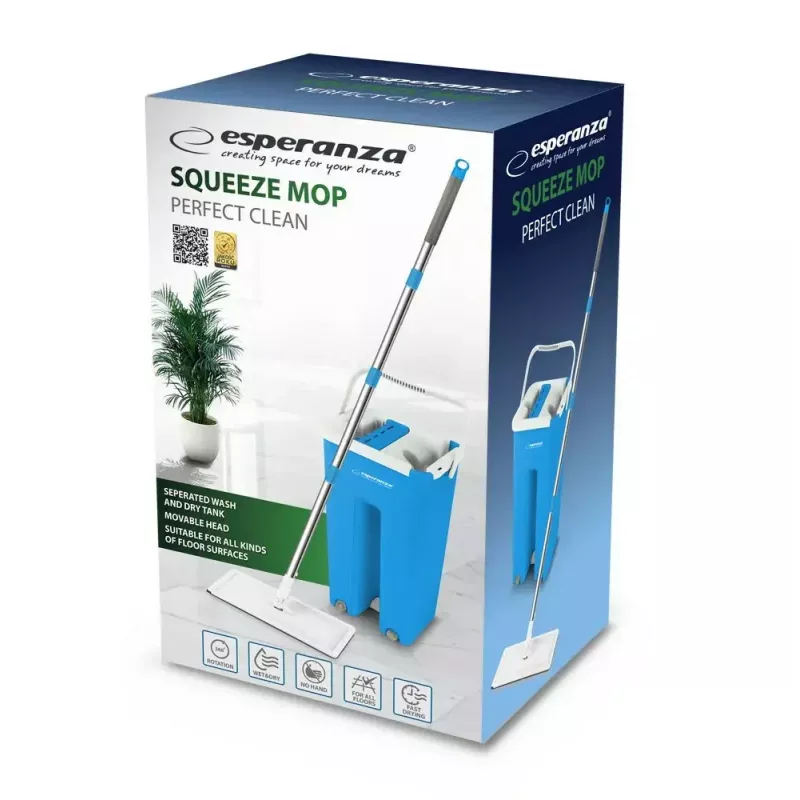 Fregona rotatoria Esperanza EHS004 Perfect Clean con escurridor