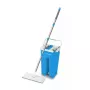 Set de fregona para limpieza húmeda ESPERANZA EHS004 con cubo, cabezal de microfibra intercambiable, rótula giratoria, 1250 mm de altura, 1,1 kg