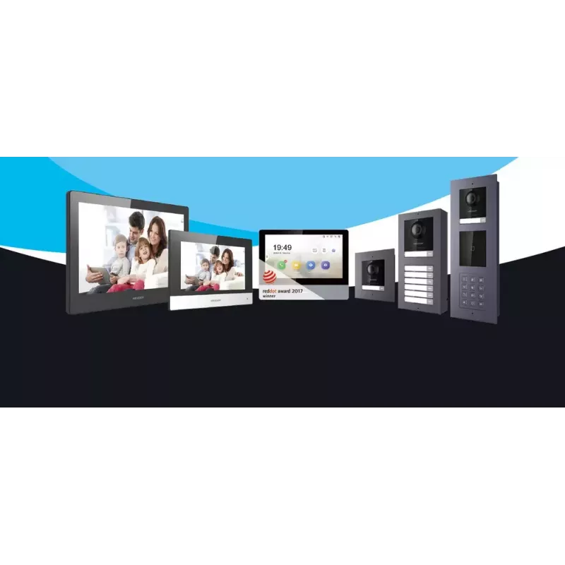 Hikvision DS-KD-TDM módulo de pantalla táctil con lector de tarjetas Mifare, 480x480 IPS, para placa de calle modular KD8 Series Pro